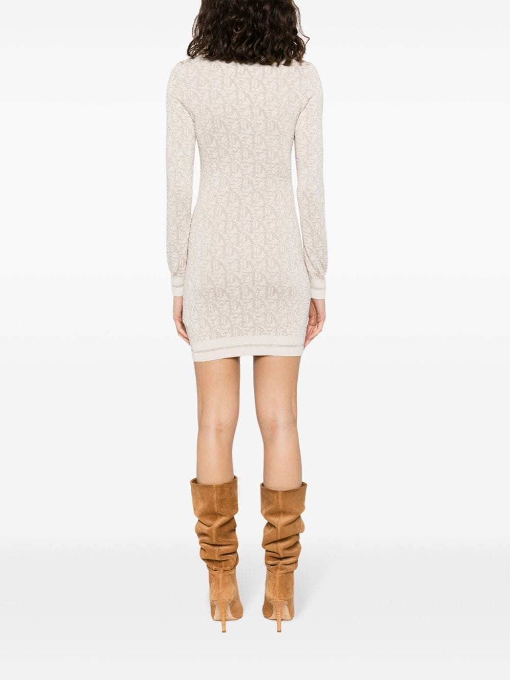 monogram jacquard minidress - 4