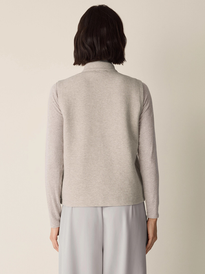 Textured Cotton Doubleknit Vest 4