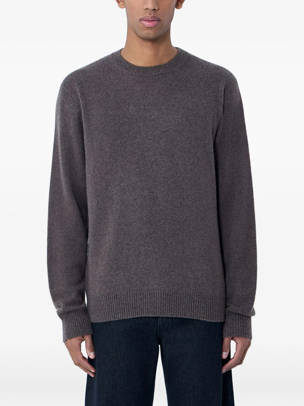 fine-knit ribbed sweater - 1