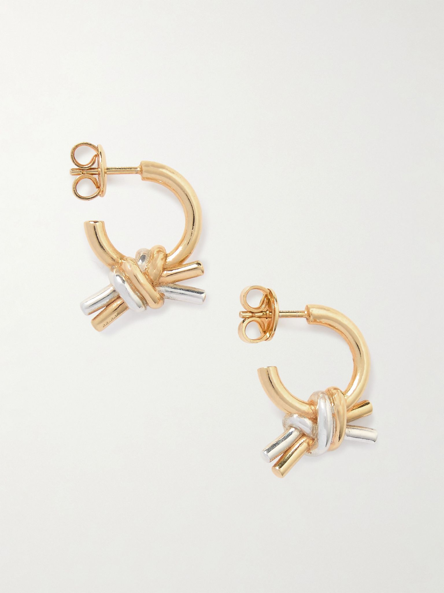 Gold-plated and silver earrings Gold - 1