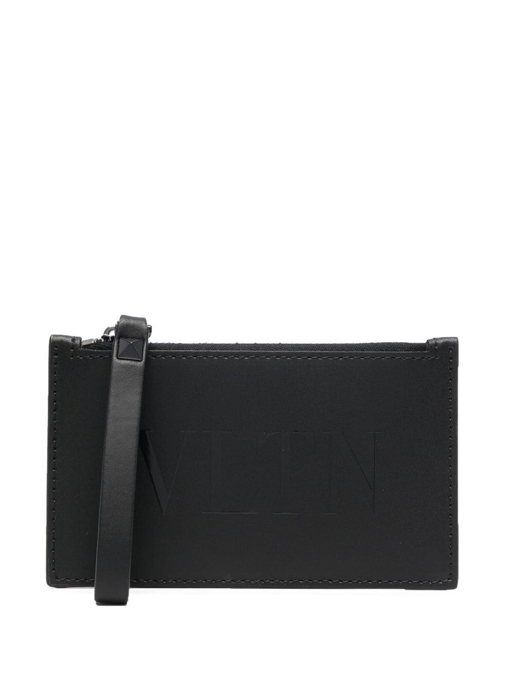 logo-print zipped wallet - 1