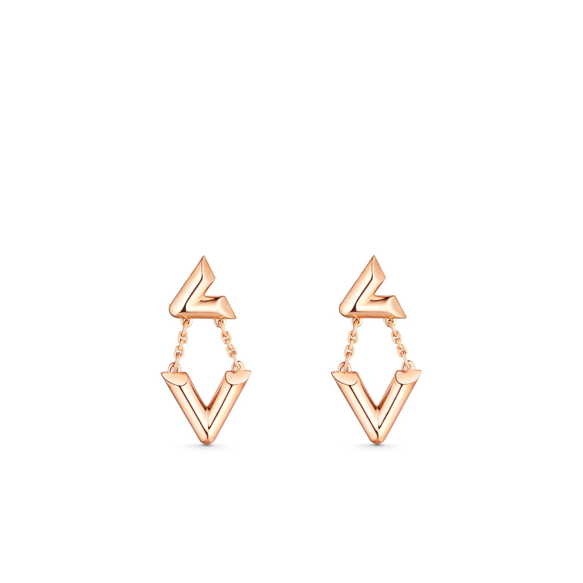 LV Volt Upside Down Earrings, Pink Gold - 1