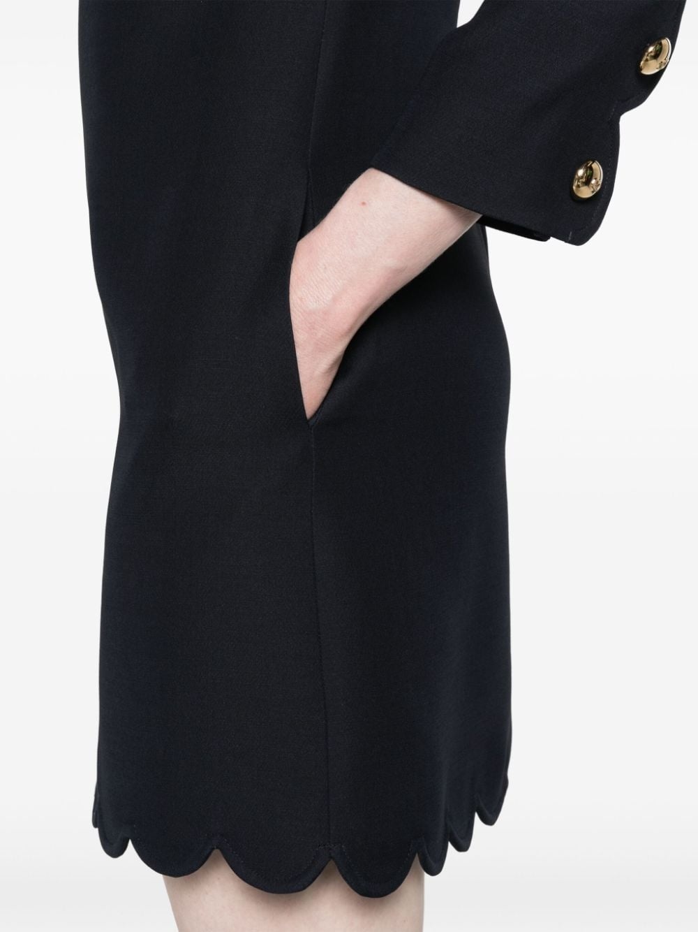 virgin wool-blend shift minidress - 5