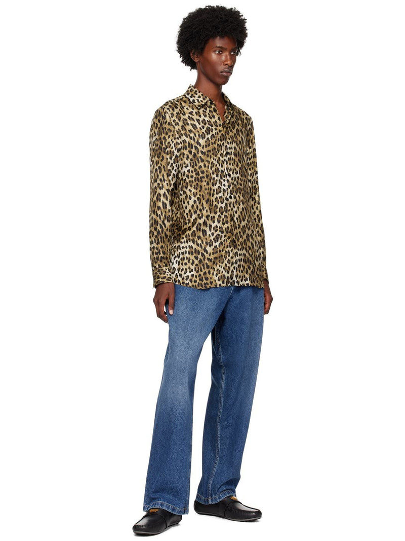Moschino Brown Leopard Shirt outlook