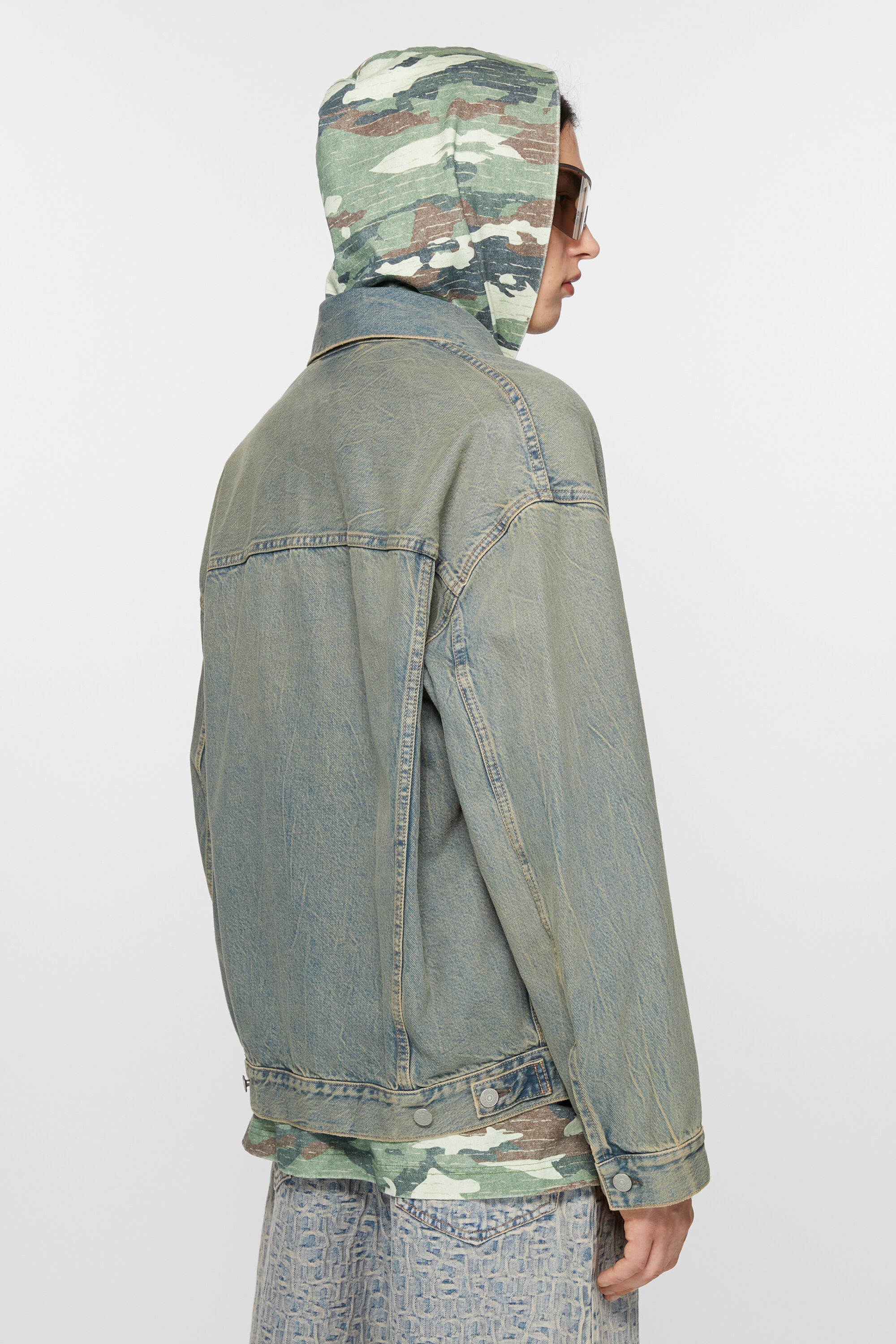 Denim jacket - Oversized fit - Blue/beige - 4