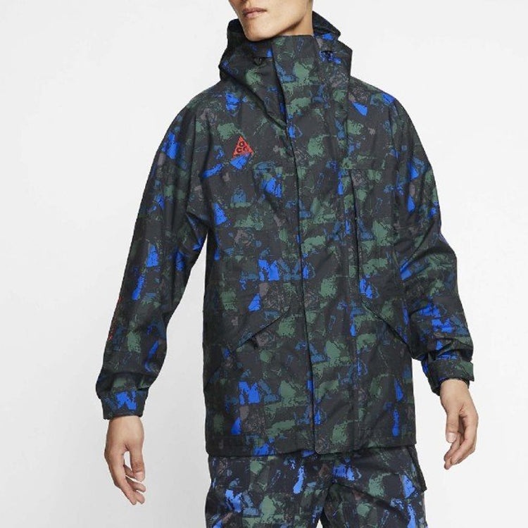 Nike Lab ACG Gore-Tex Allover Print Jacket 'Racer Blue Habanero Red' CI0428-416 - 3
