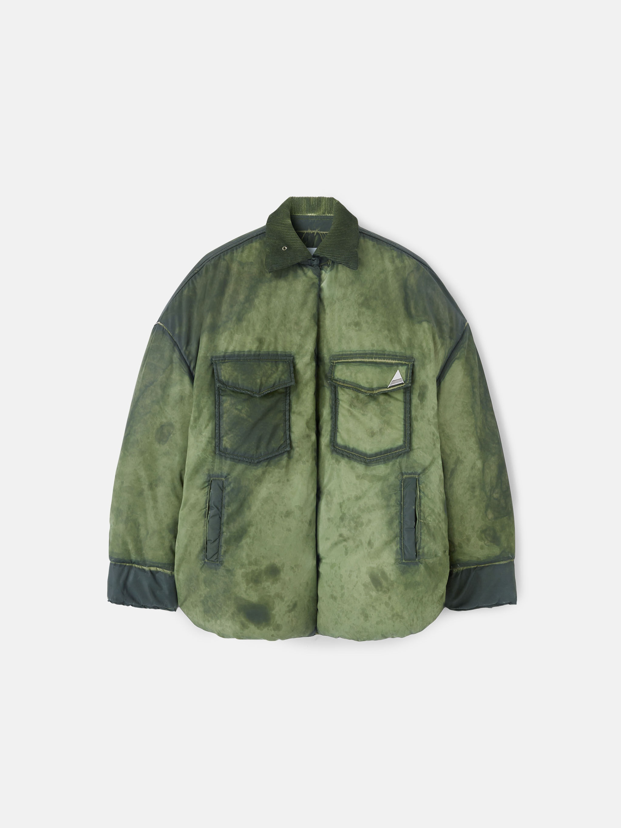 MILITARY GREEN SHORT COAT NYLON - 1