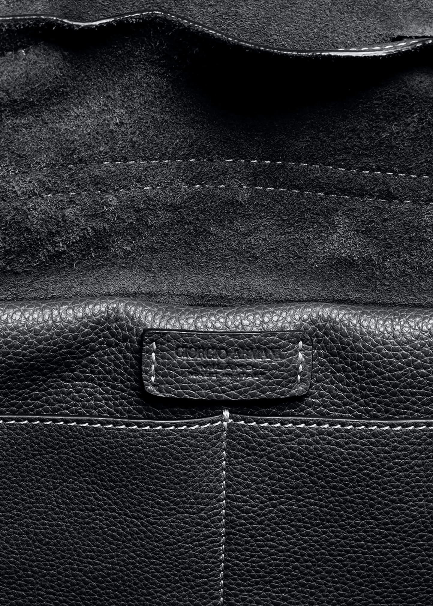 Men's Pebble Leather Flap-Top Backpack - 3