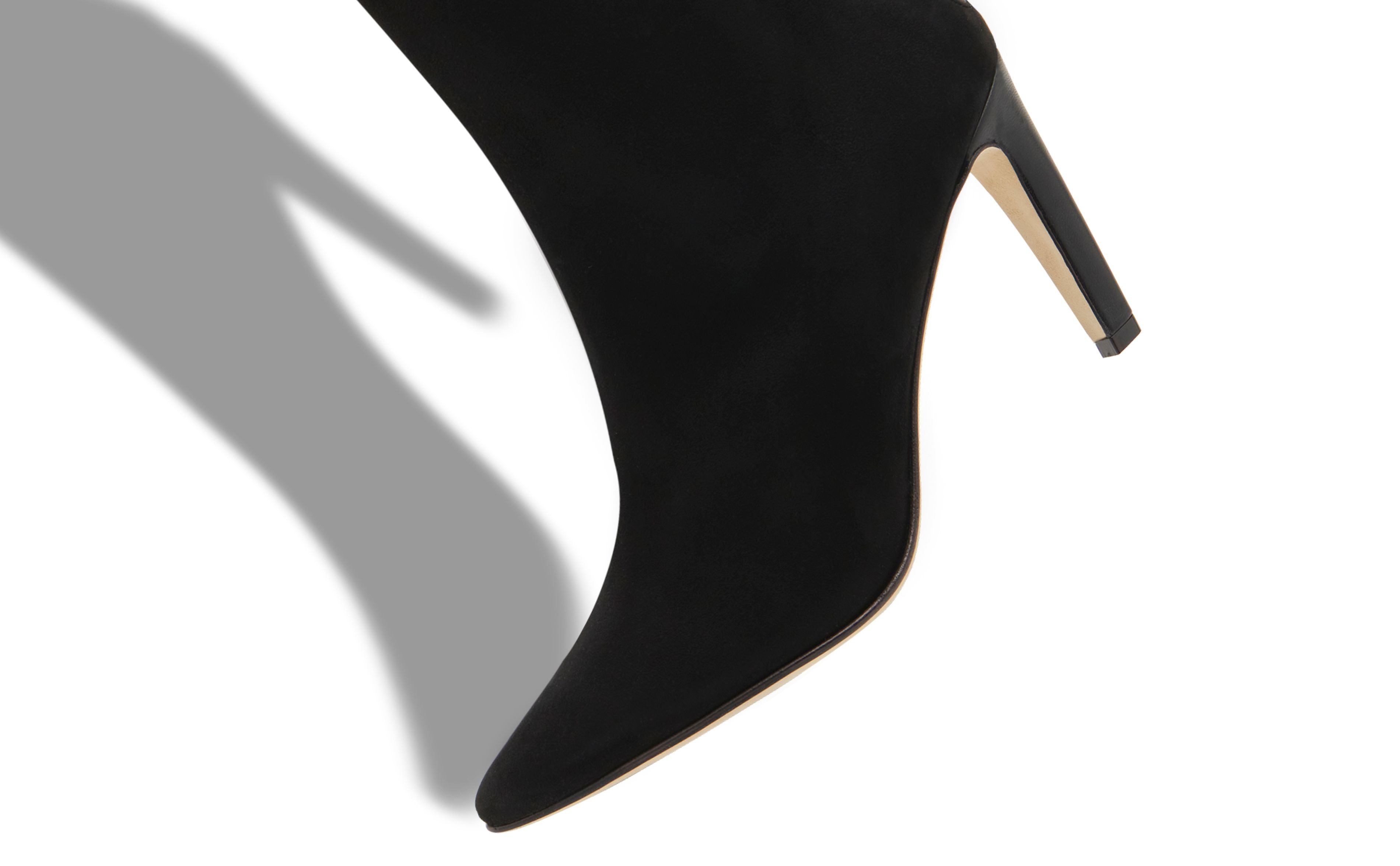 Black Suede Ankle Boots - 4