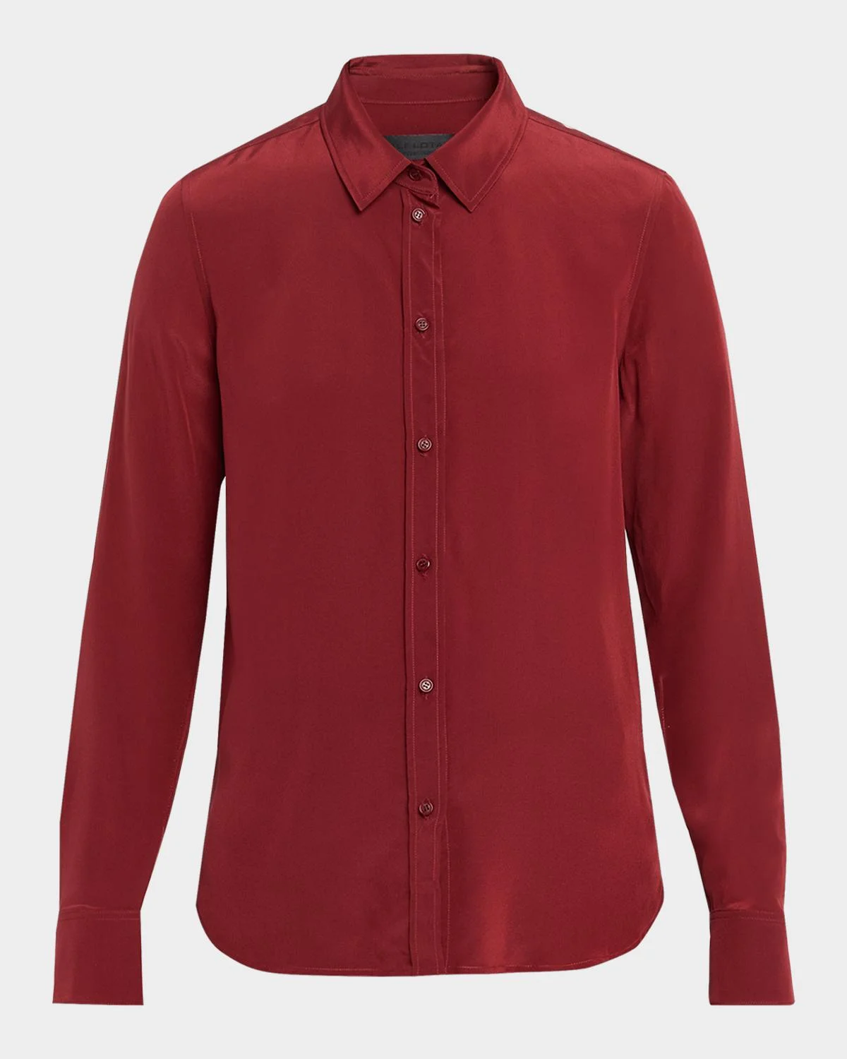 Gaia Silk Button-Front Shirt - 1