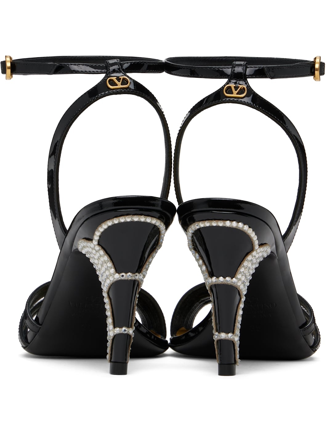 Black Ladycrush Patent Leather Heeled Sandals - 2