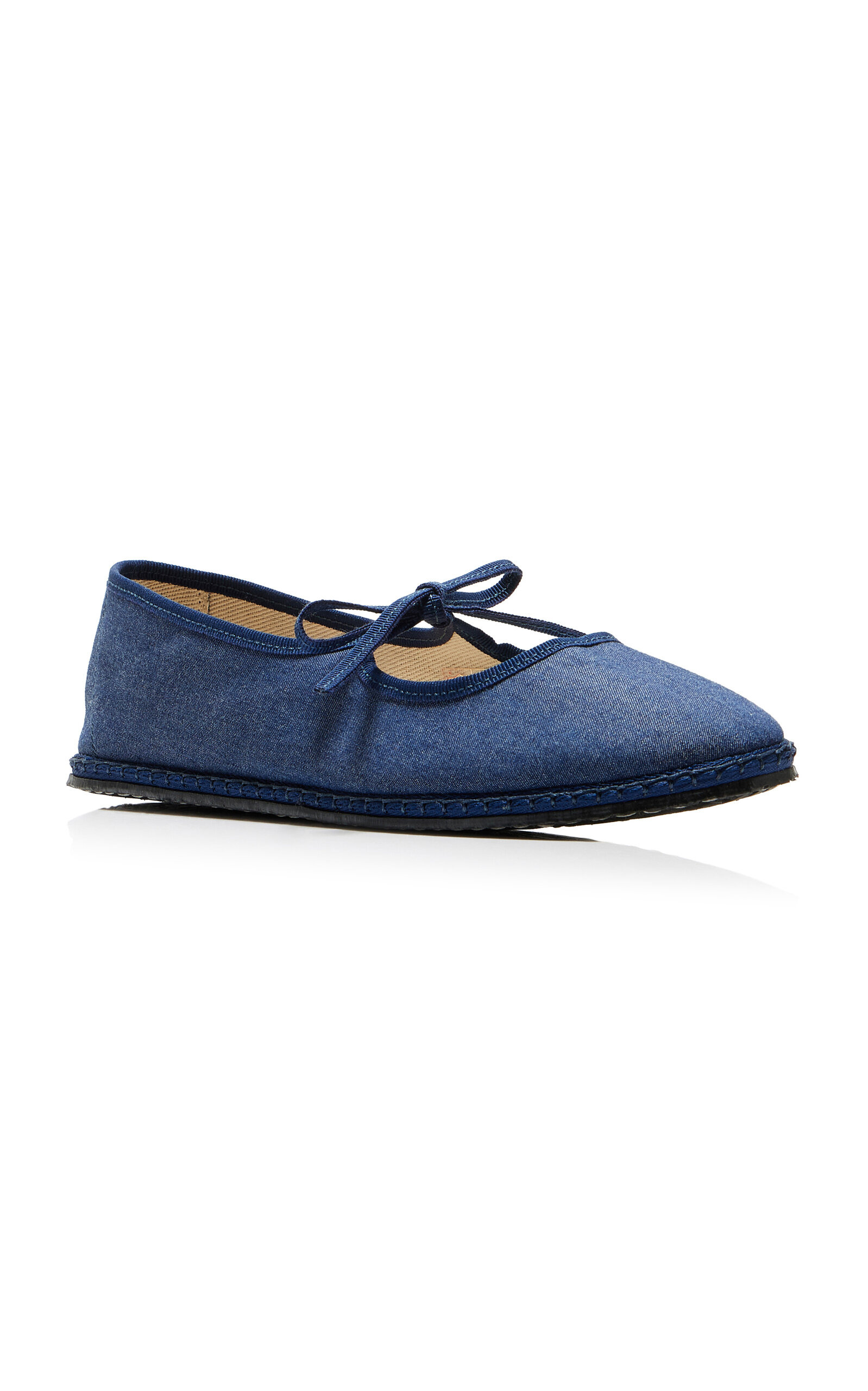 Exclusive Brigitte Denim Mary Jane Flats blue - 3