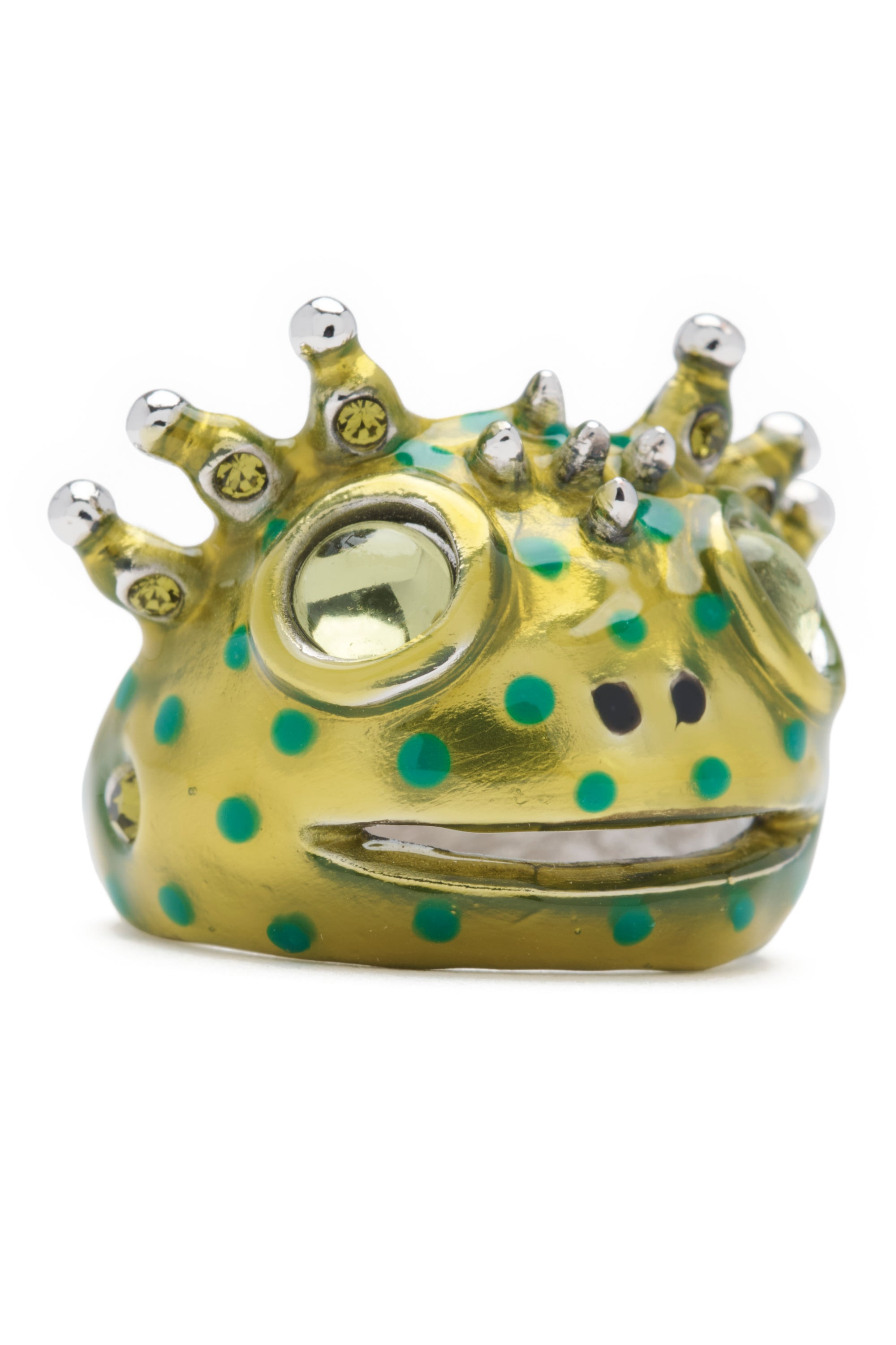 LIME DOTS AXOLOTL RING - 2