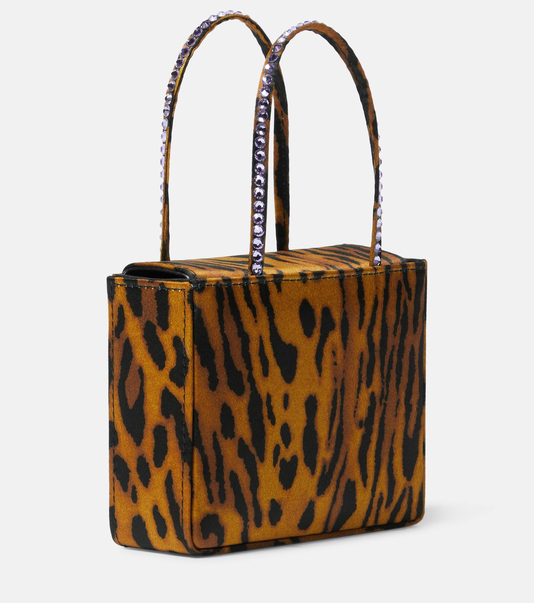 Superamini leopard-print satin tote bag - 4