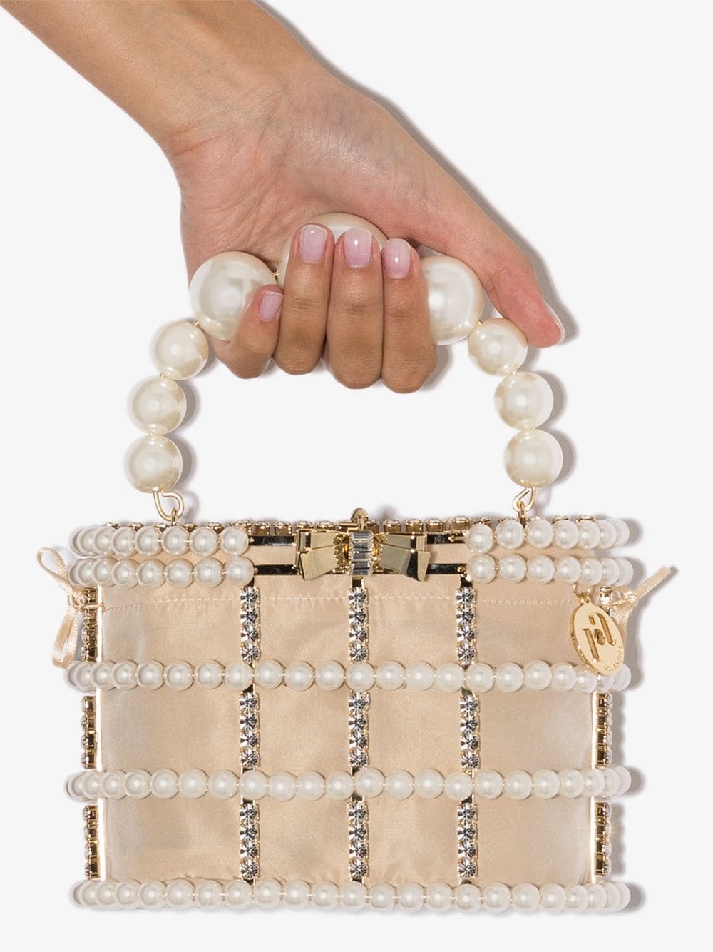 holli loulou faux pearl clutch - 4