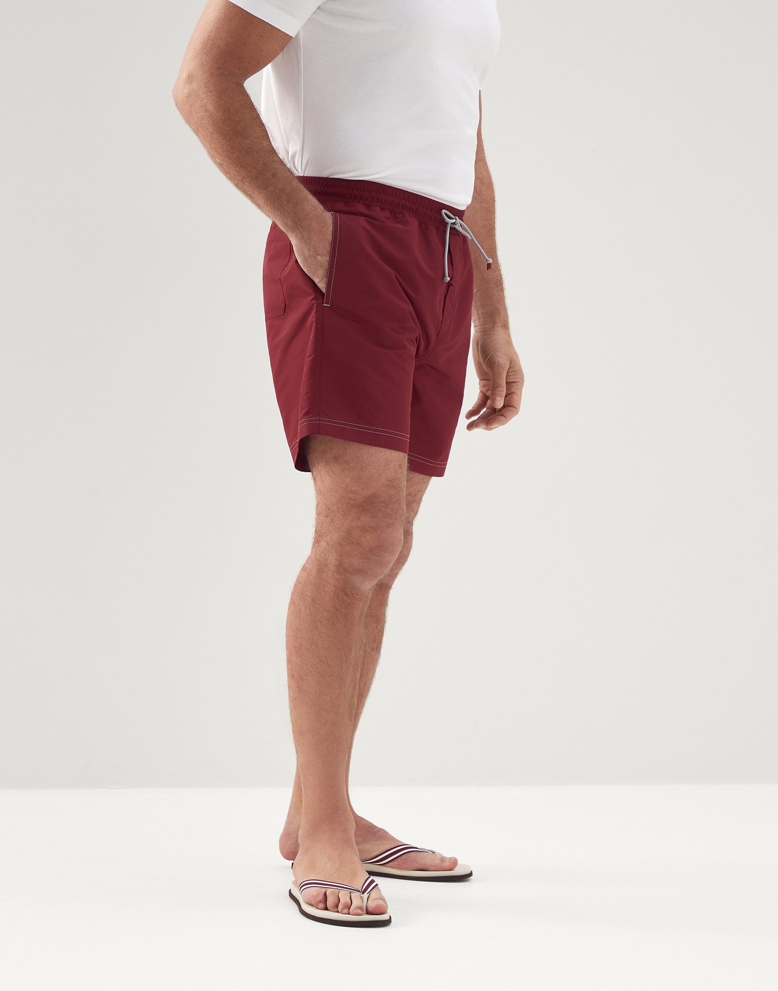 Swim shorts with contrast stitching - 2