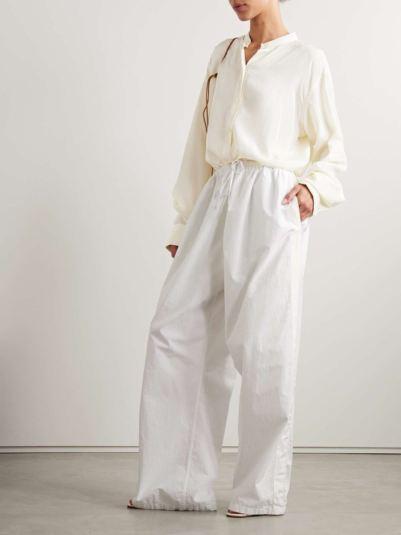 The Row Eden oversized washed-silk shirt outlook