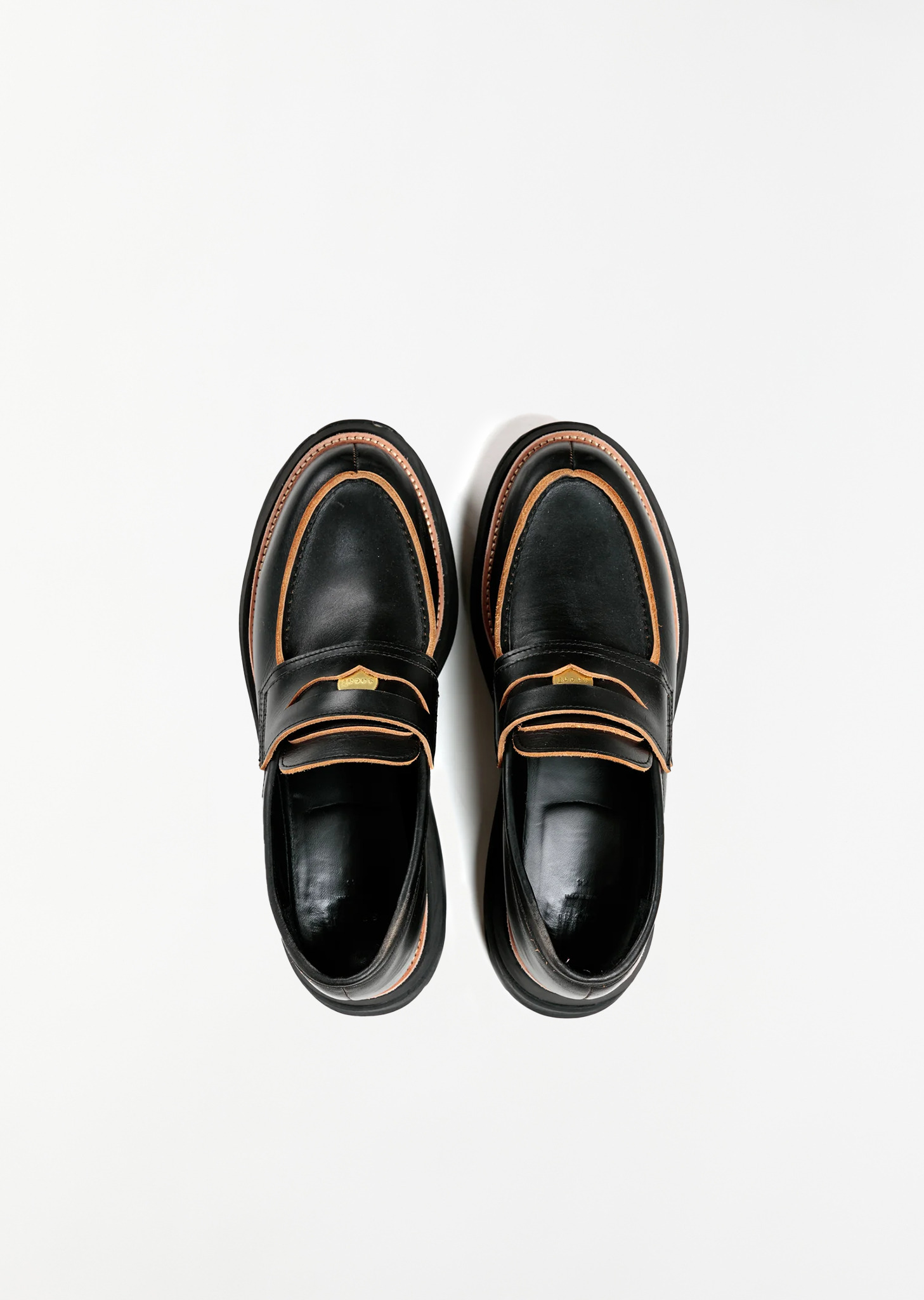 Leather Platform Loafers - 4