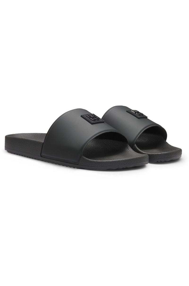 ITALIAN-MADE SLIDES WITH CONTRAST-LOGO STRAP 2