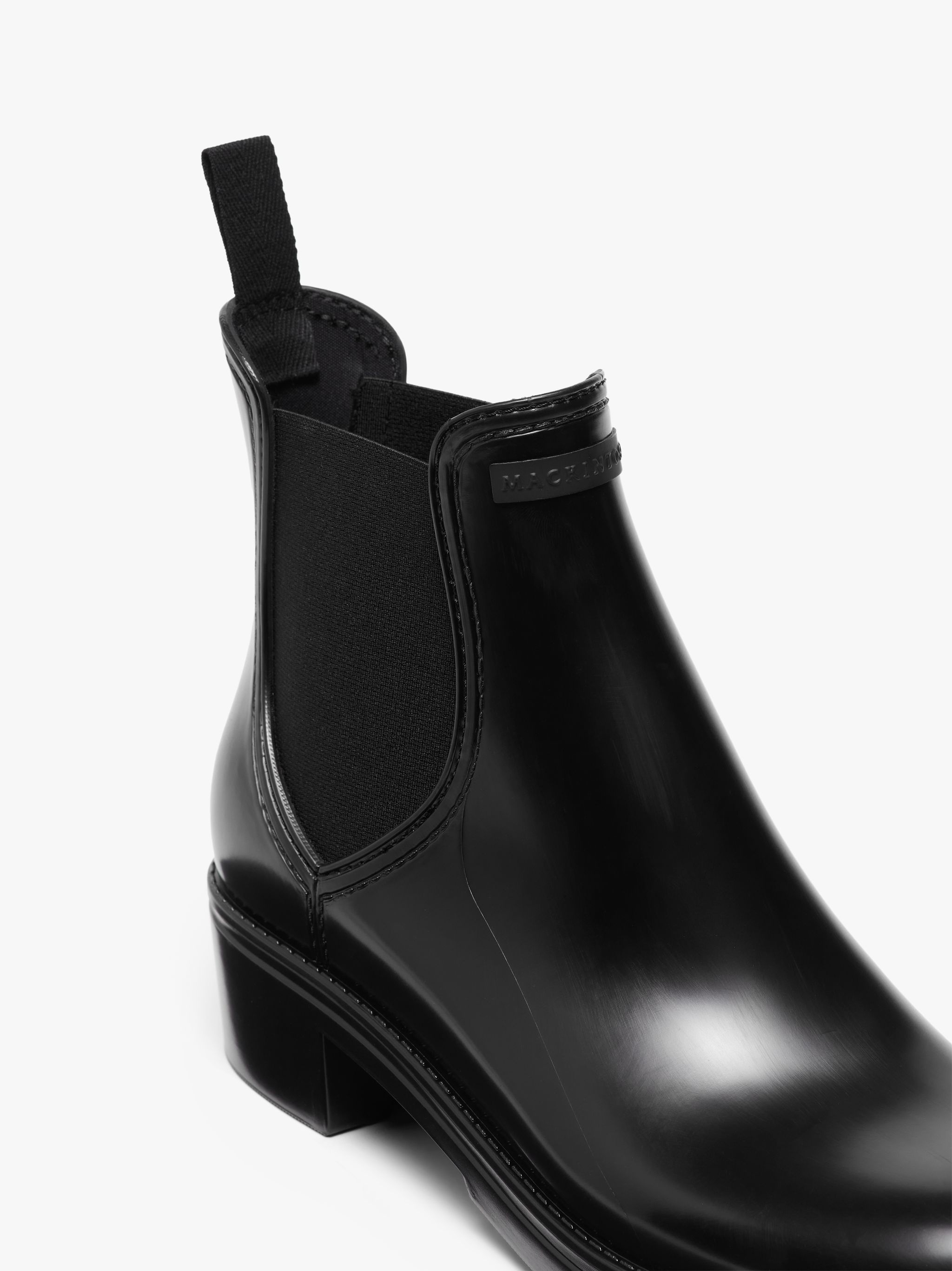 TRINITY BLACK CHELSEA RAIN BOOTS | LB-1003 - 5