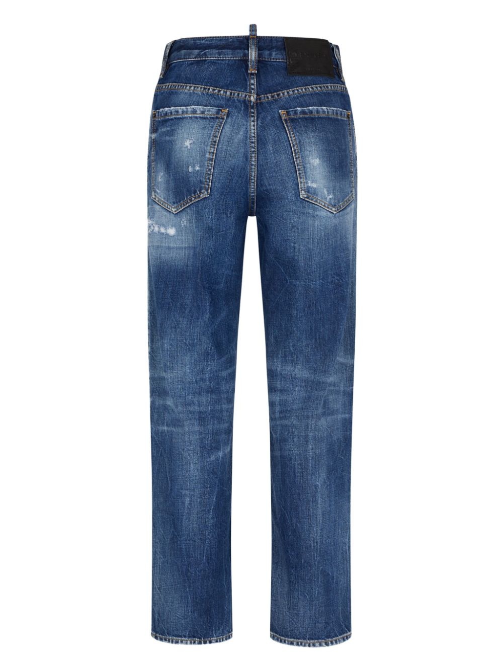 ripped straight-leg jeans - 2