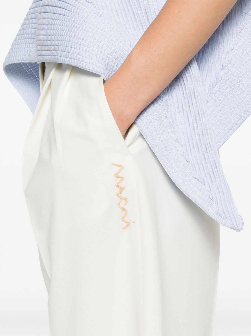 logo-embroidered trousers - 5