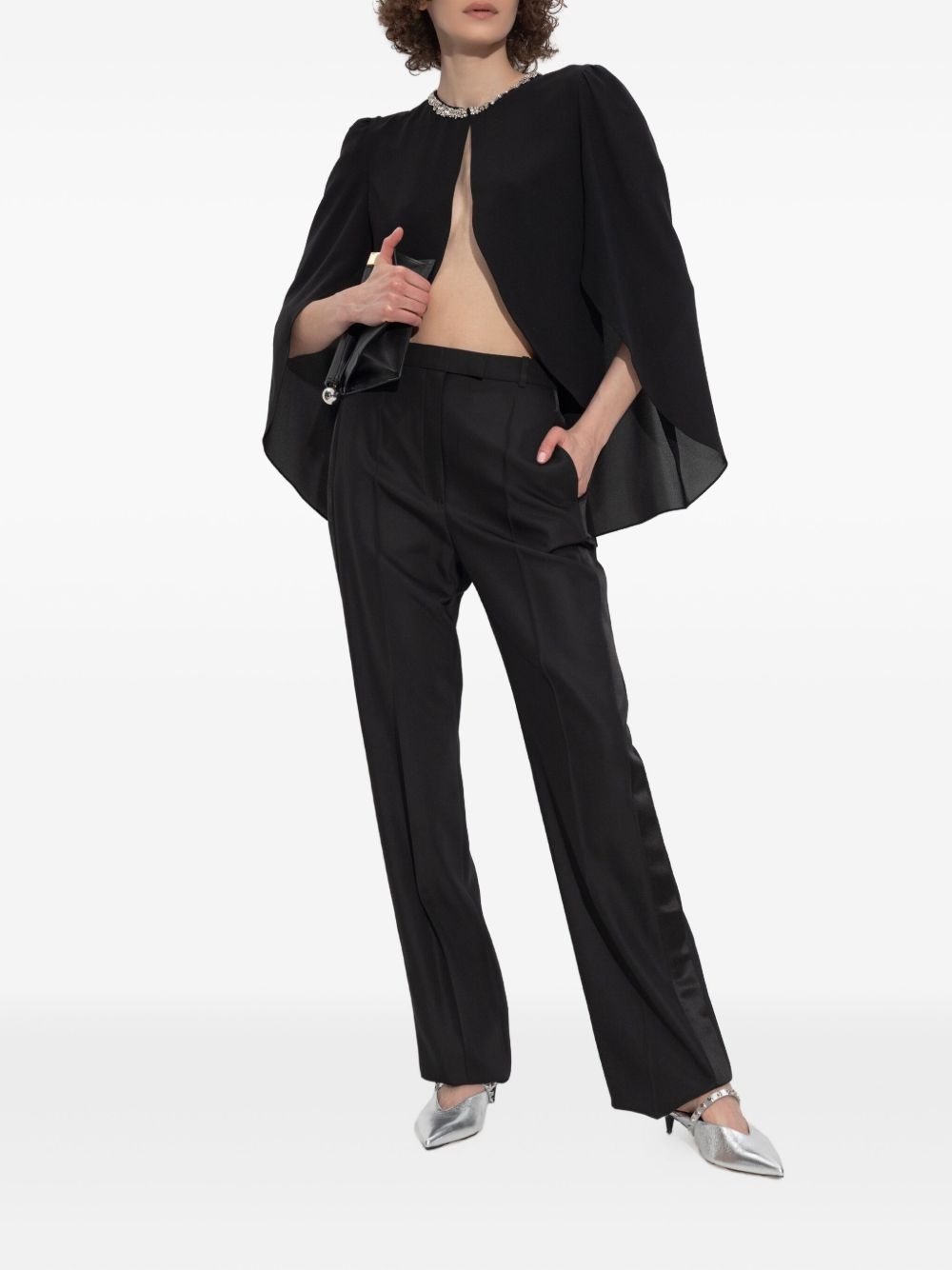 high-waisted tailored trousers - 2