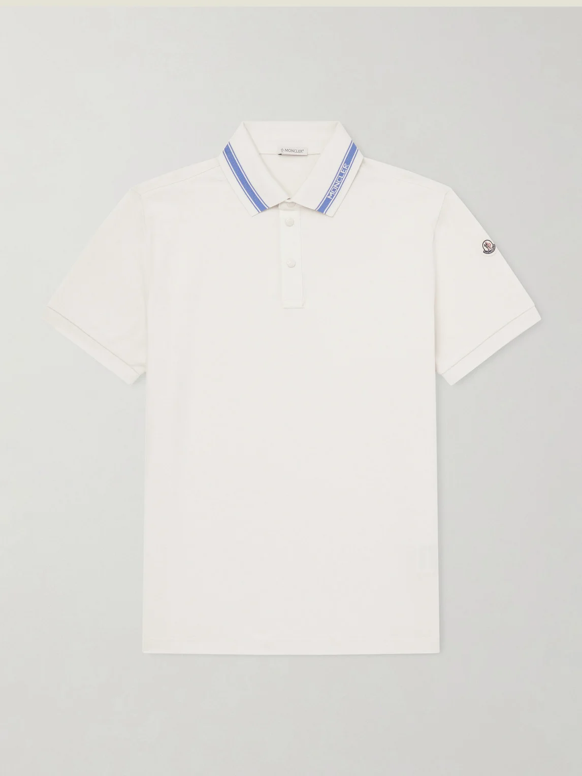 Logo-Appliquéd Honeycomb-Knit Cotton Polo Shirt - 1