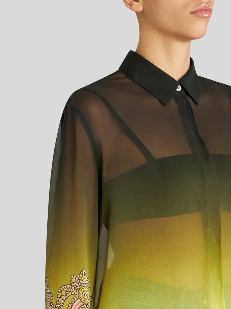 COLOUR SHADED 실크와 패리스 PRINT SHIRT 3
