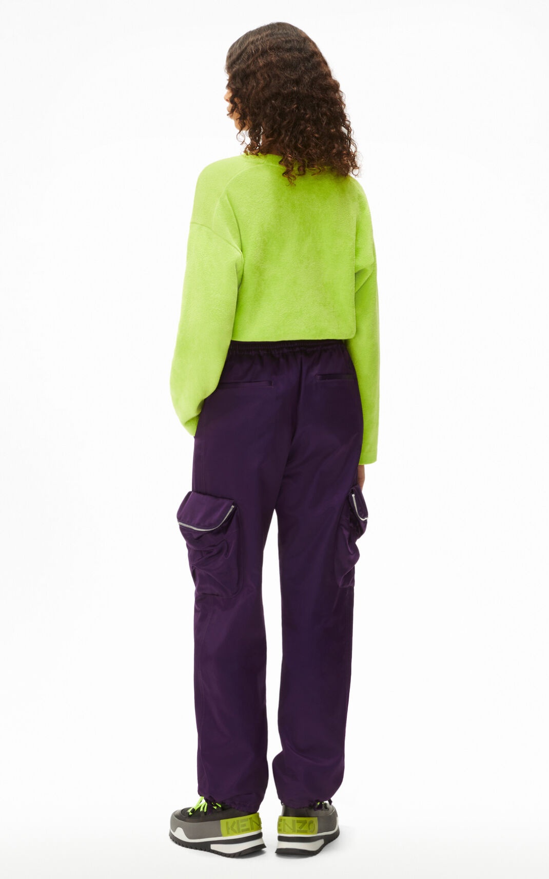 Satin cargo trousers - 3