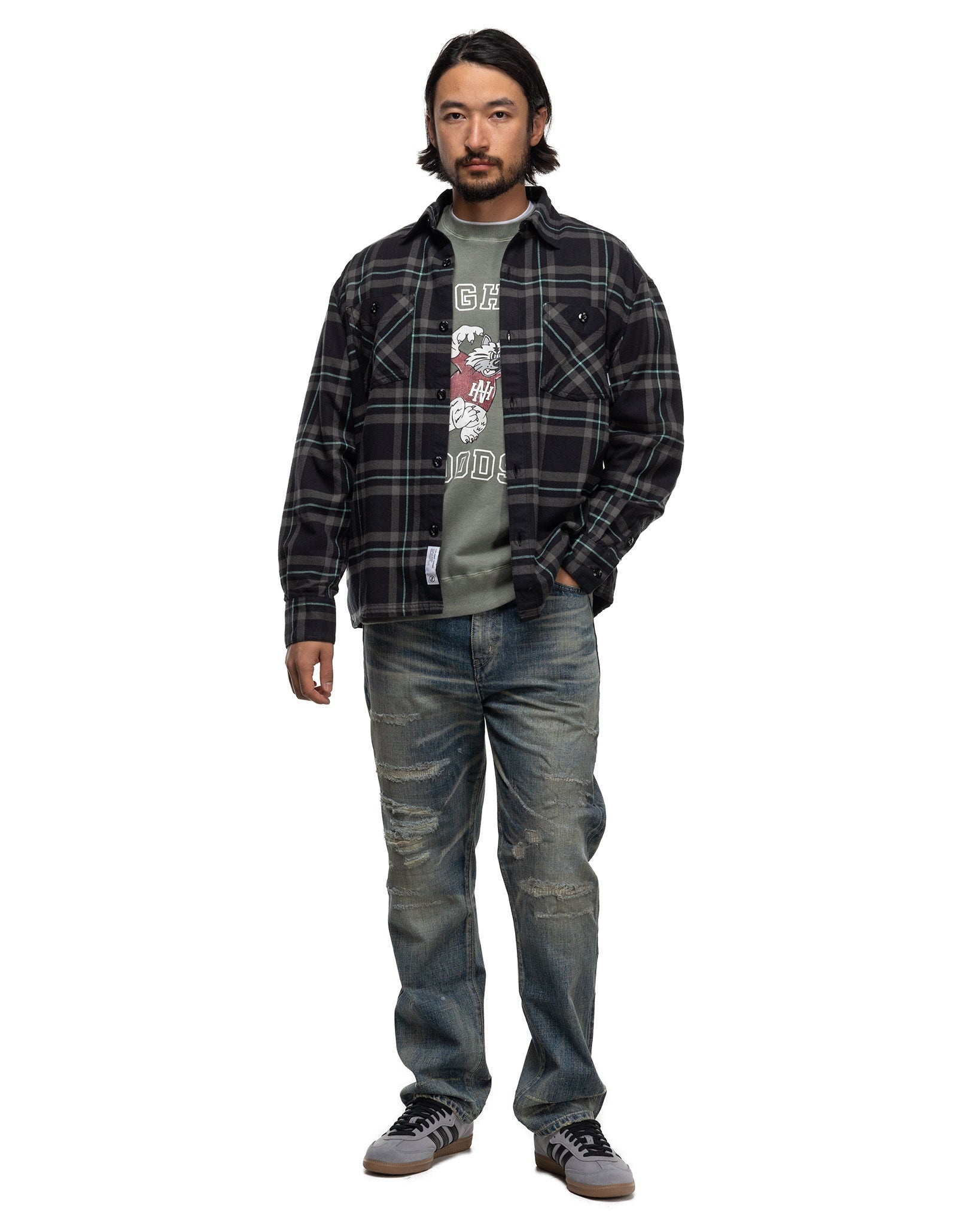 NEIGHBORHOOD Tartan Check Shirt LS Black | havenshop | REVERSIBLE 