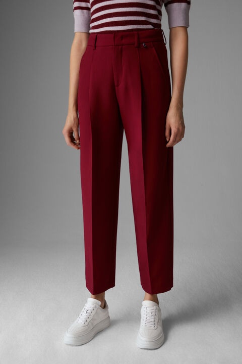 Fabia pleated pants in Bordeaux - 2