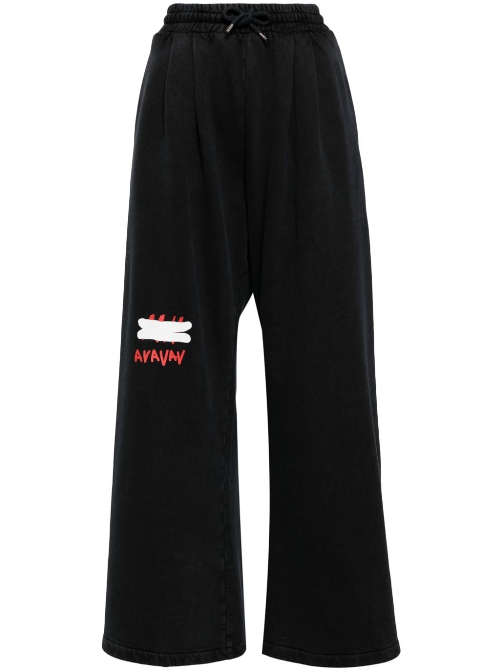 logo-print flared track pants - 1