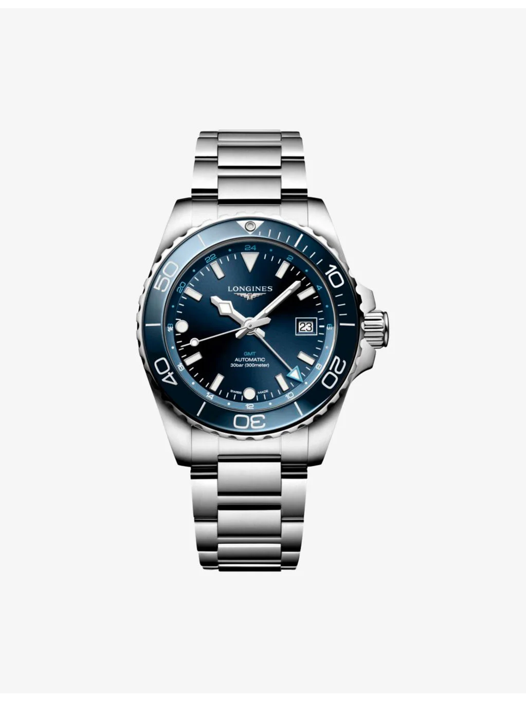 L3.790.4.96.6 HydroConquest GMT Stainless-Steel Automatic Watch - 1