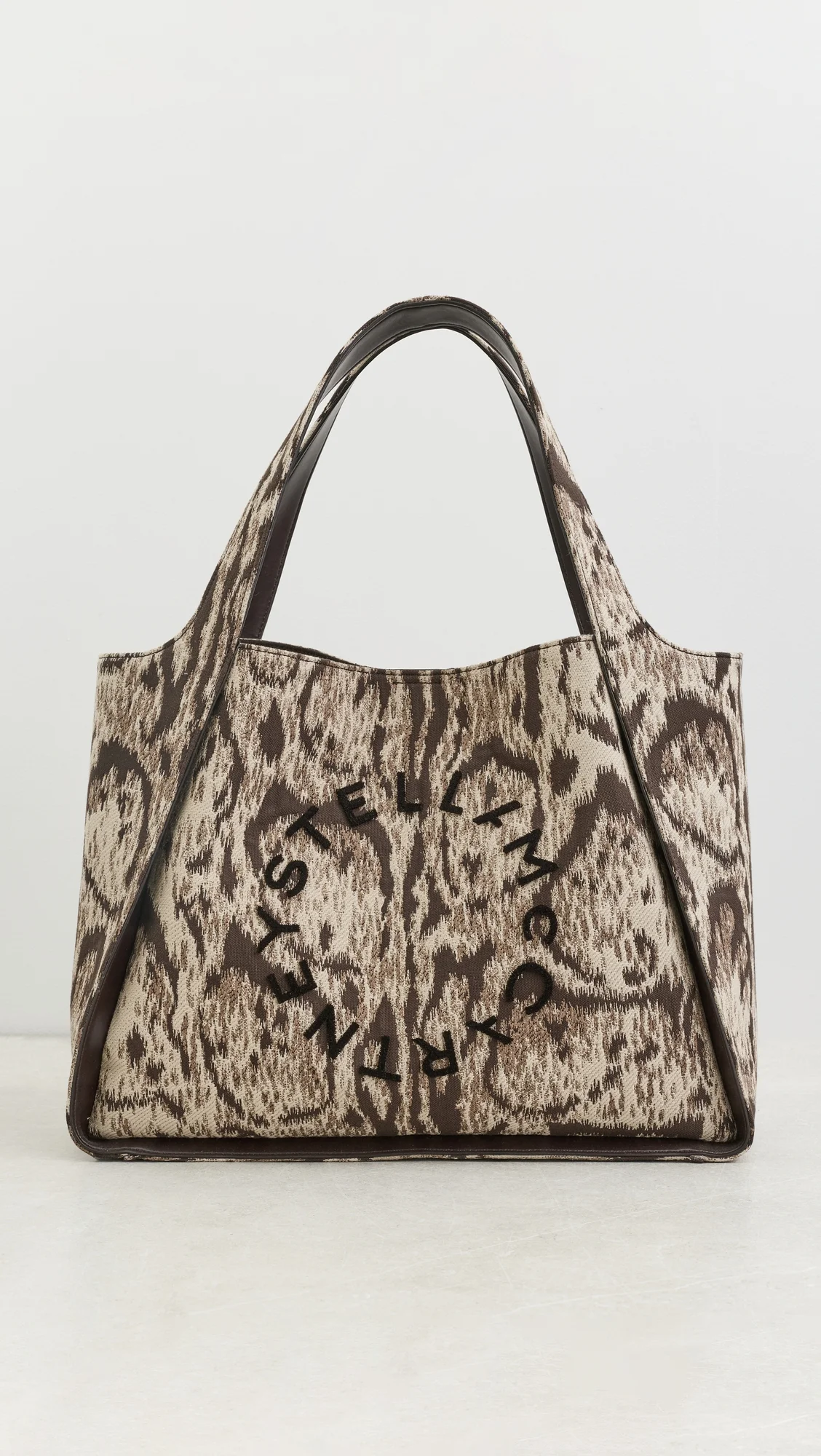 Clouded Leopard Jacquard With Embroidered Logo Tote Bag - 1