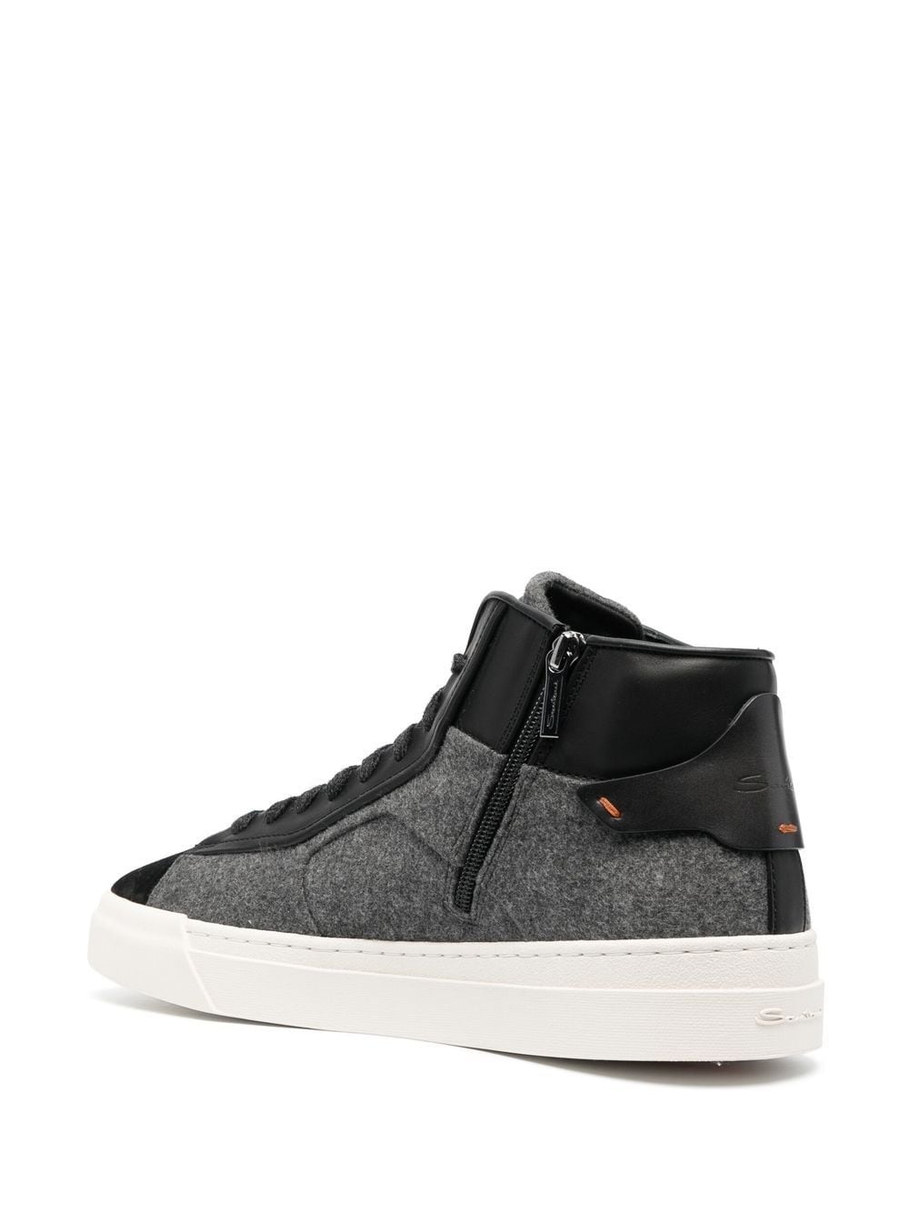 panelled high-top sneakers - 3