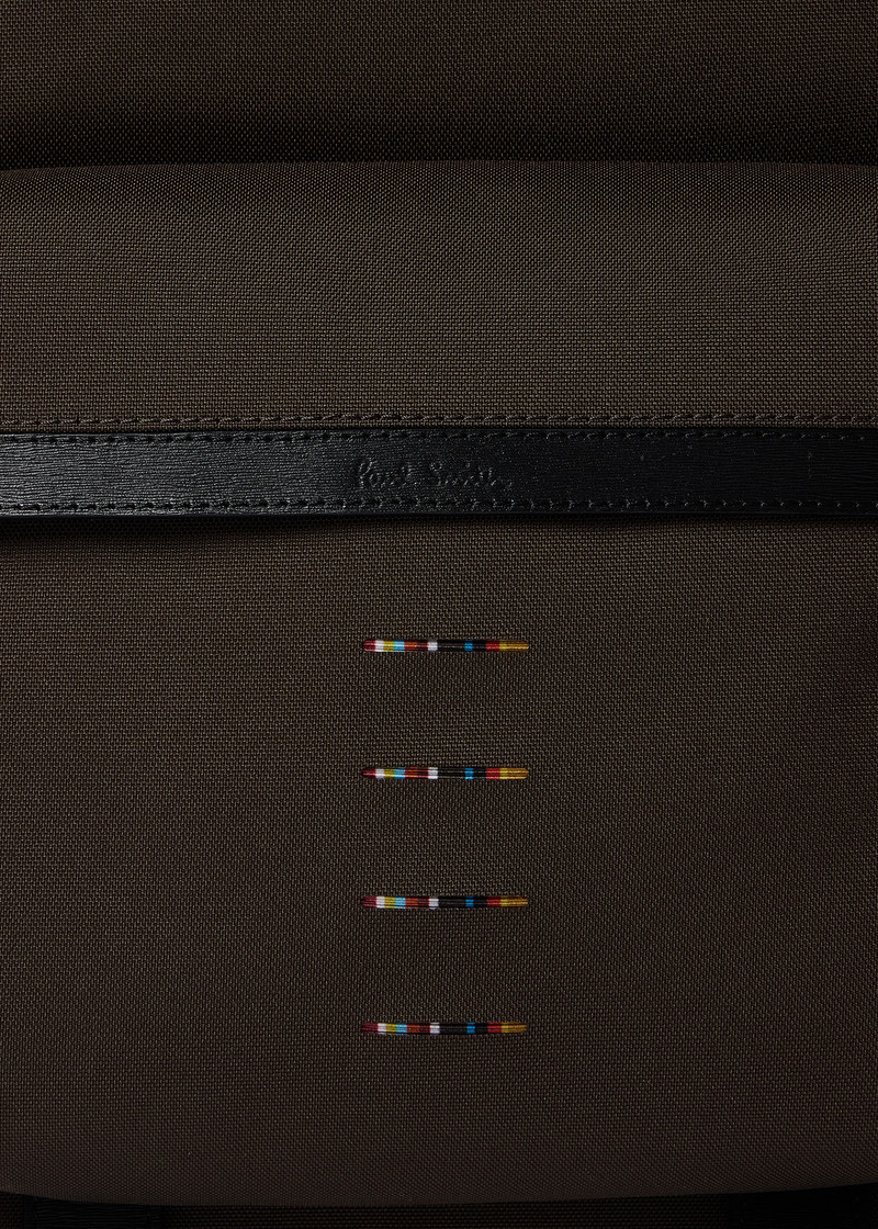 Khaki Cordura® Laser 'Signature Stripe' Backpack 6