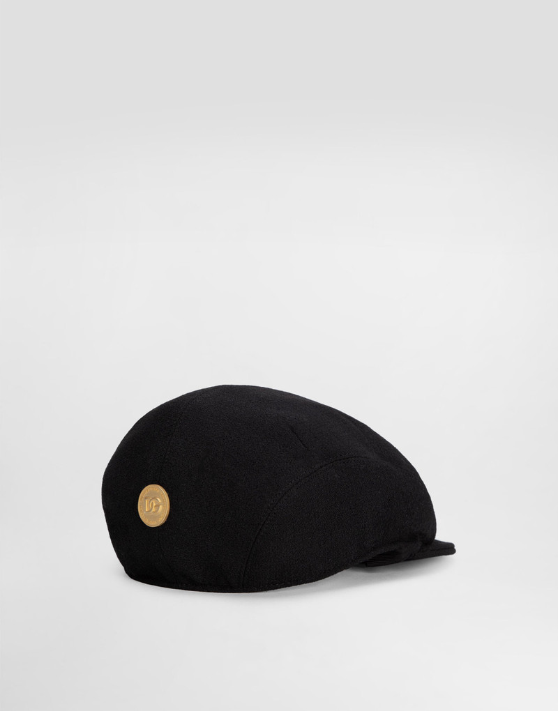 Dolce & Gabbana Wool crepe cap with DG coin outlook