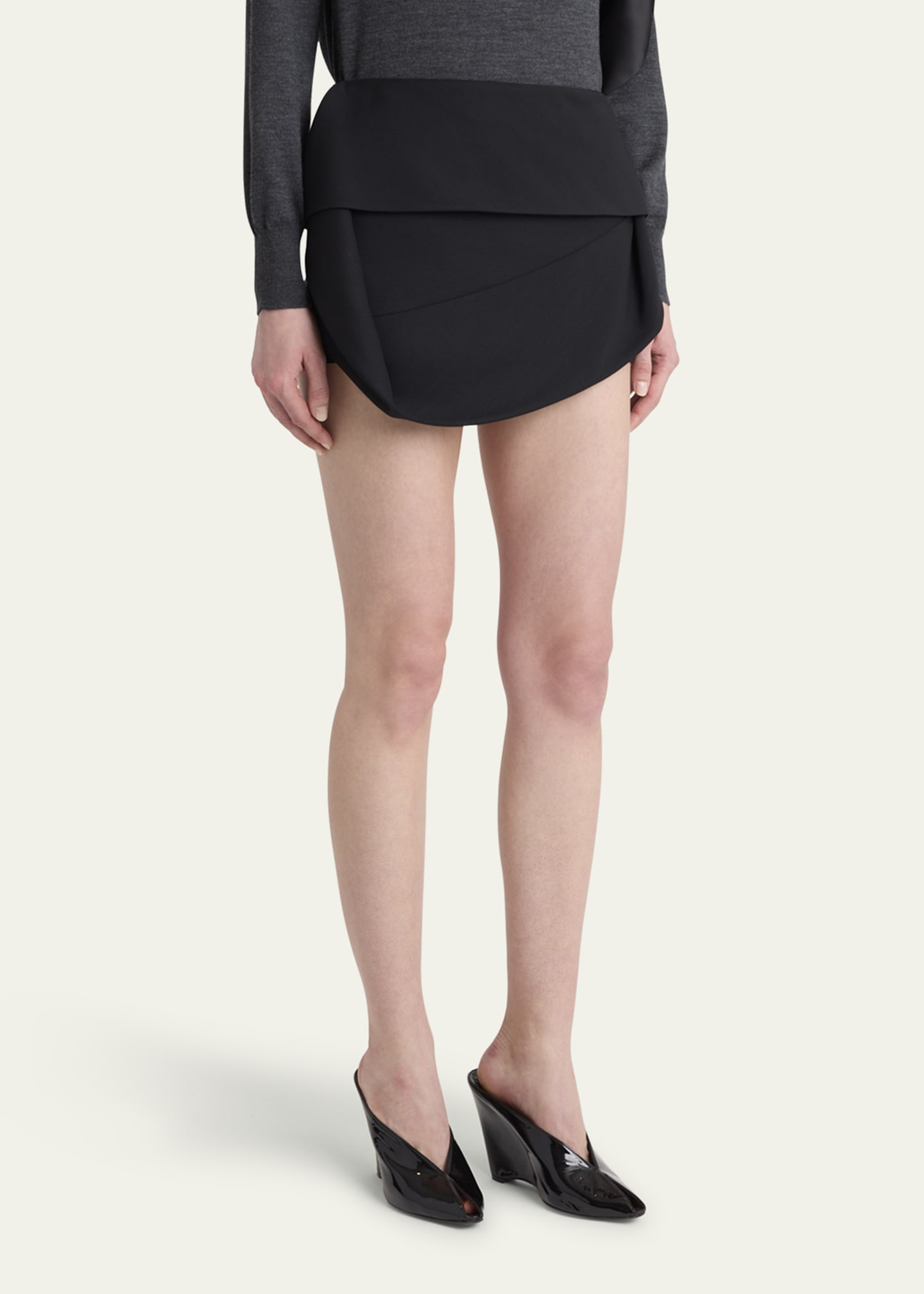 Wool Faille Micro Skirt - 4