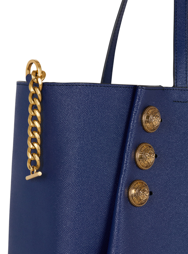 Emblème grained calfskin tote bag 5
