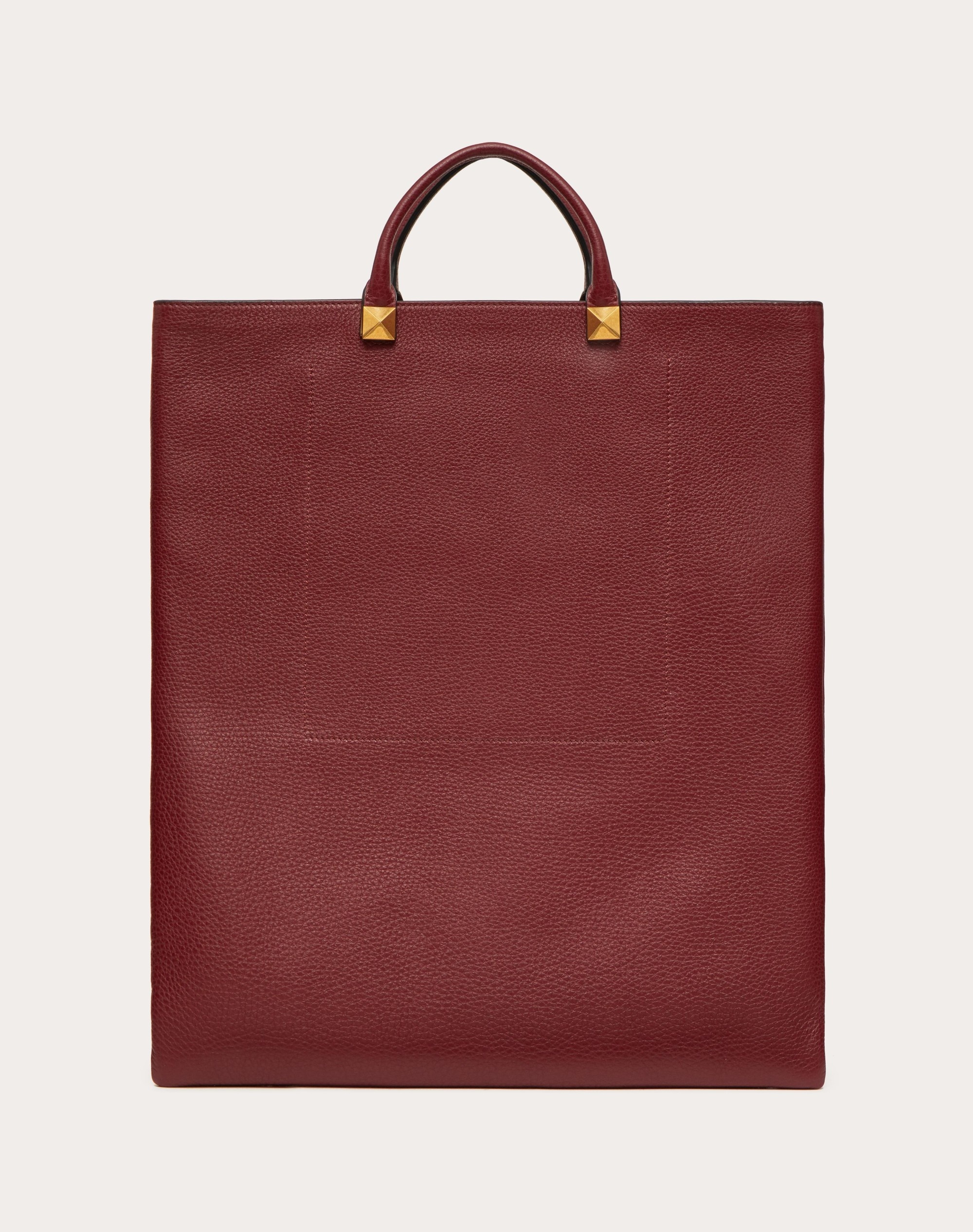 VALENTINO GARAVANI IDENTITY FLAT LEATHER TOTE BAG - 3