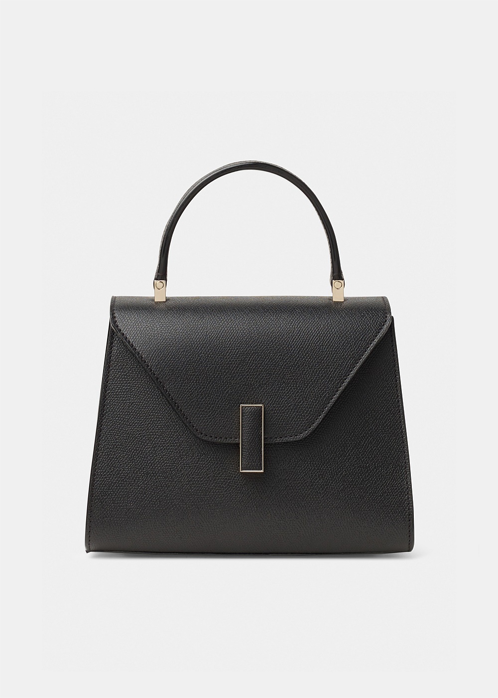 Iside Mini Black Grained Leather Bag - 1