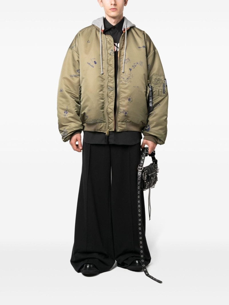 VETEMENTS doodle-print bomber jacket outlook