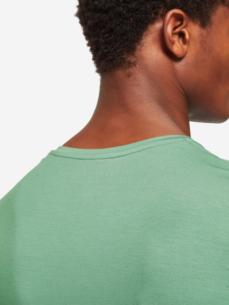 Men's V-Neck T-Shirt Basel Micro Modal Stretch Sage Green - 6