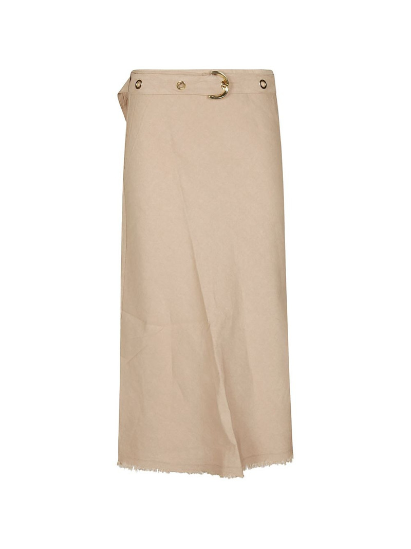 eyelet-embellished belted skirt 1