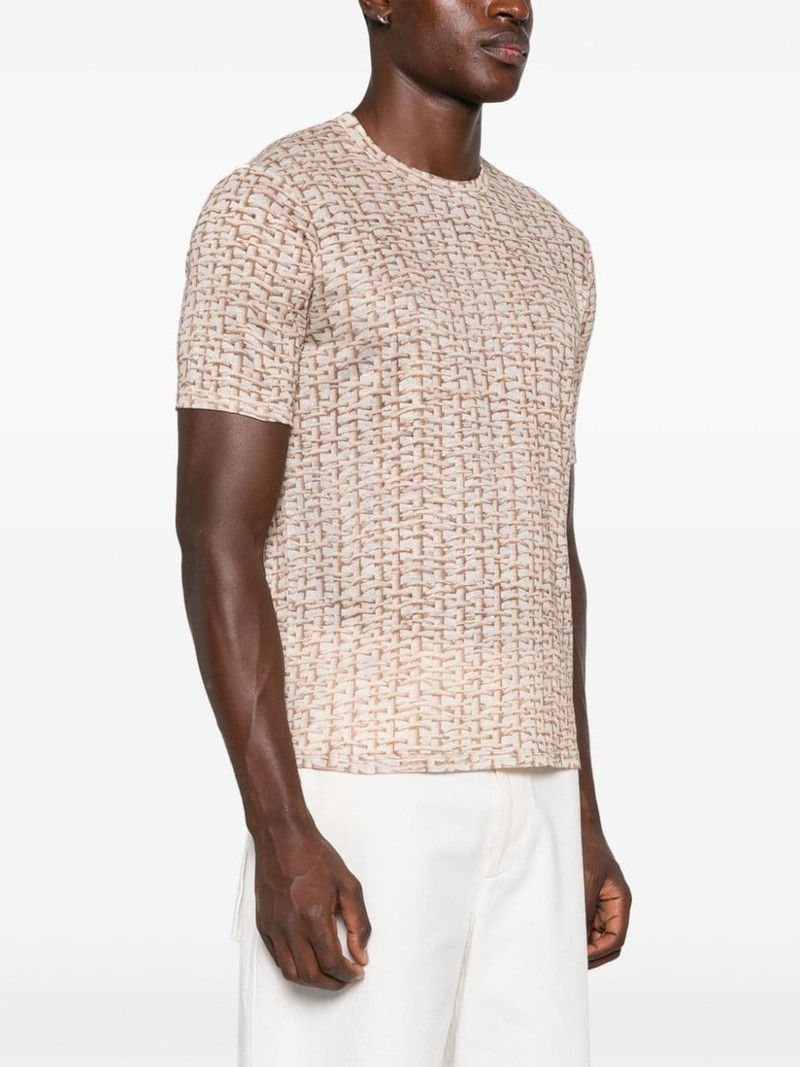 woven-print T-shirt 3