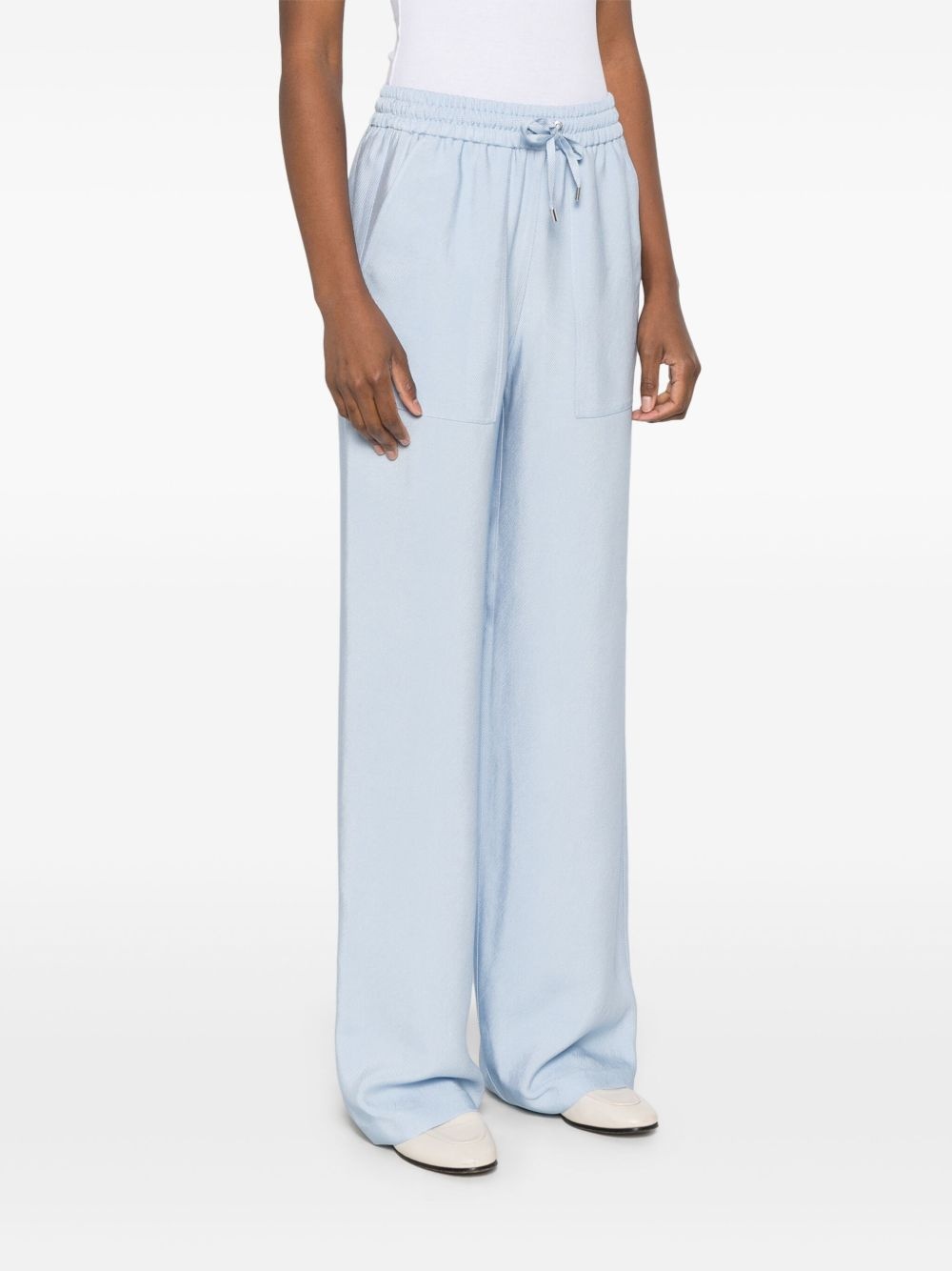 wide-leg twill trousers - 3
