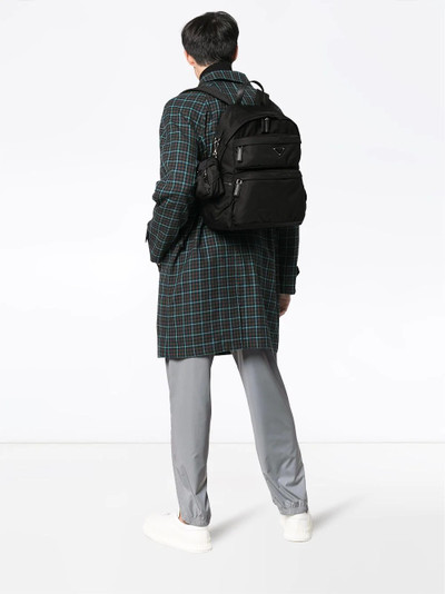 Prada logo plaque backpack outlook