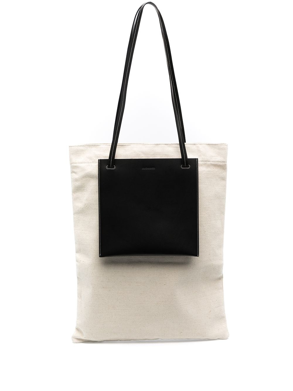 panel detail tote bag - 1