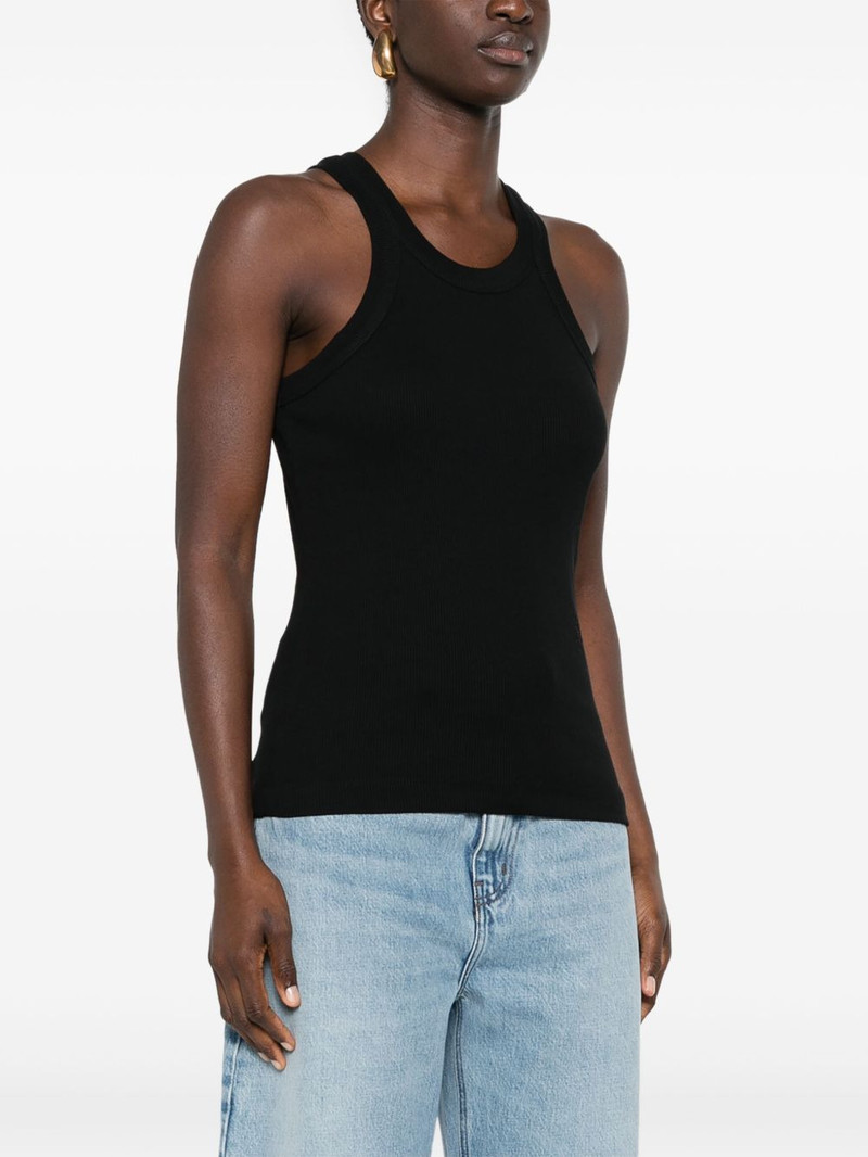 logo-embroidered ribbed tank top 3